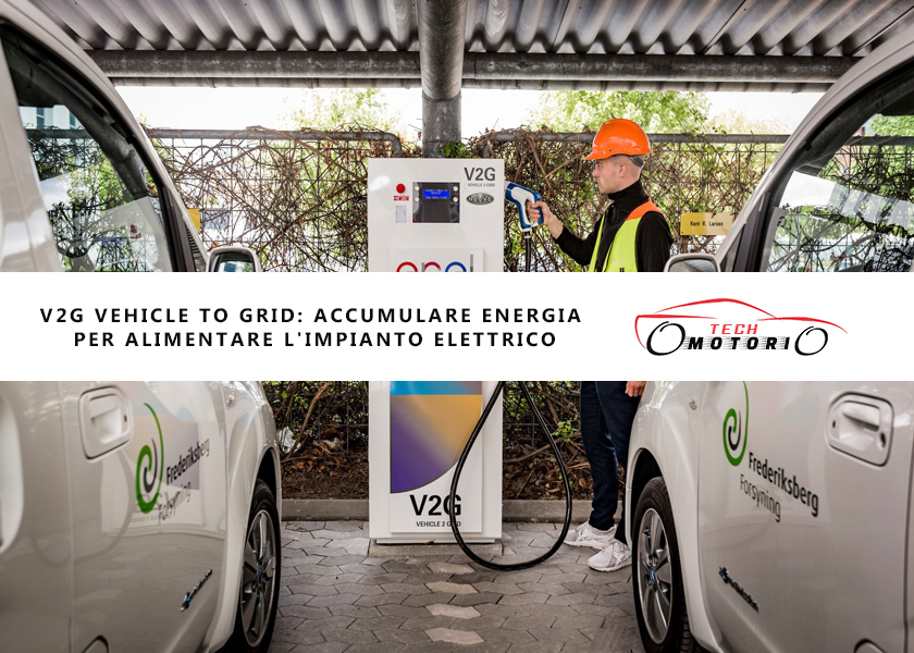 V2G Vehicle to Grid accumulare energia per alimentare l'impianto elettrico
