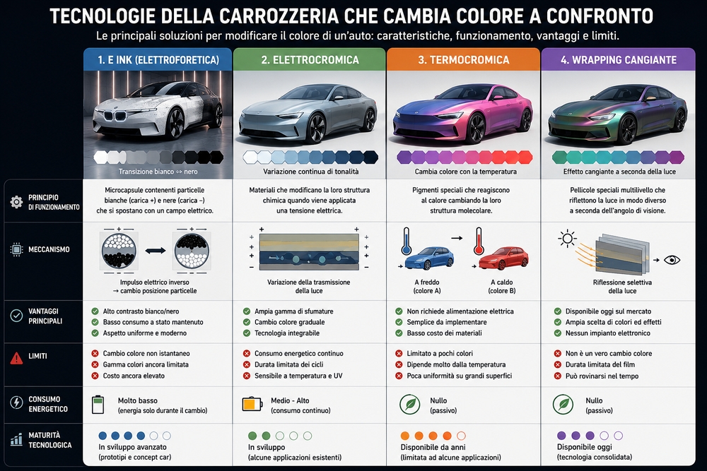 Differenze tra vernice termocromica e fotocromica per auto