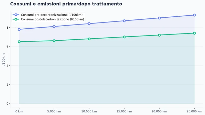 Consumi e emissioni prima/dopo trattamento