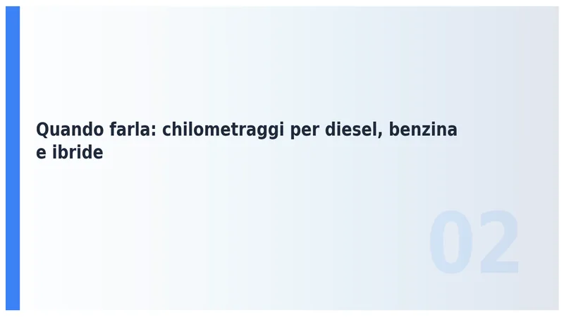 decarbonizzazione motore — Quando farla: chilometraggi per diesel, benzina e ibride