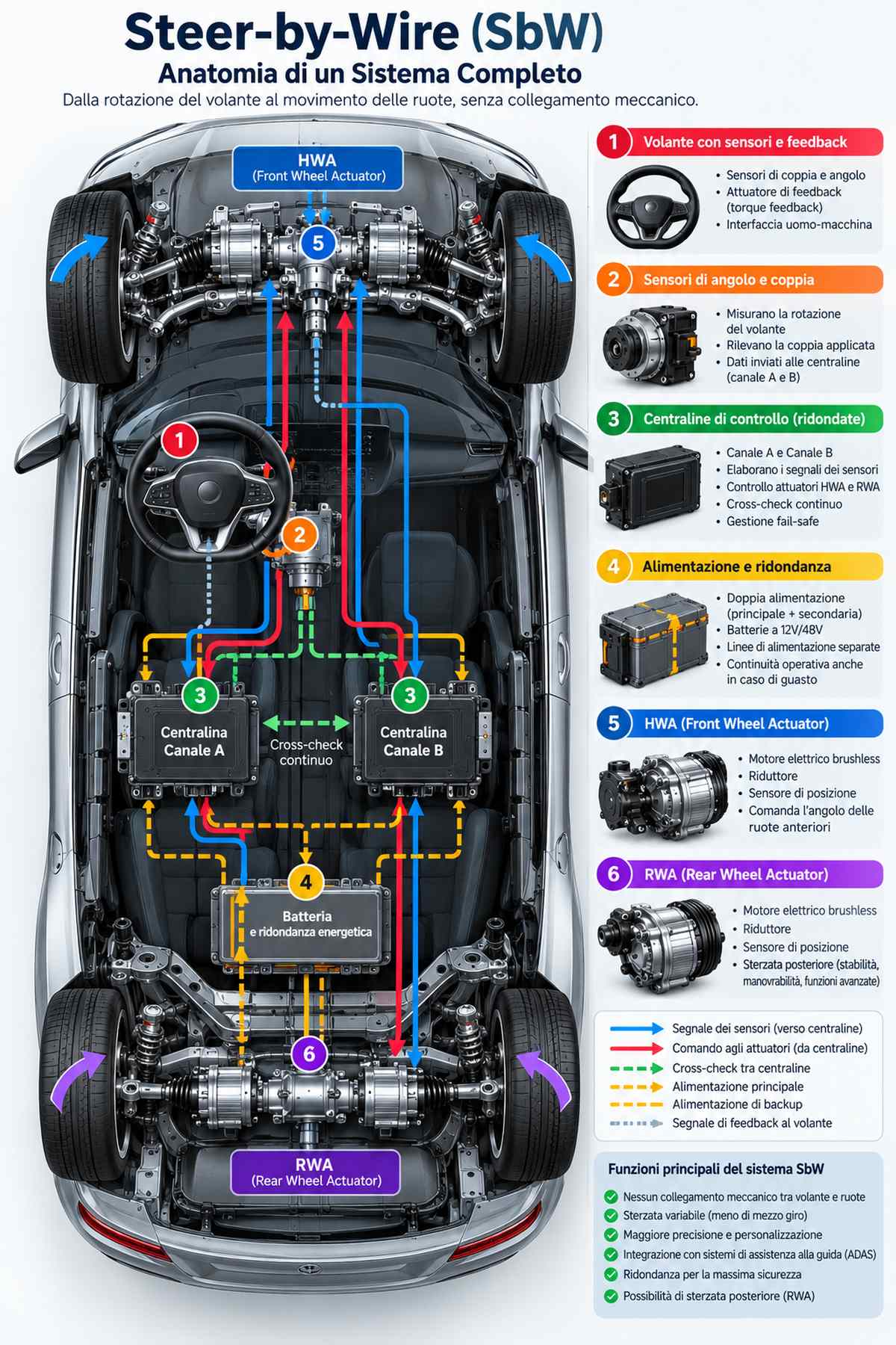 Anatomia del sistema Steer-by-Wire