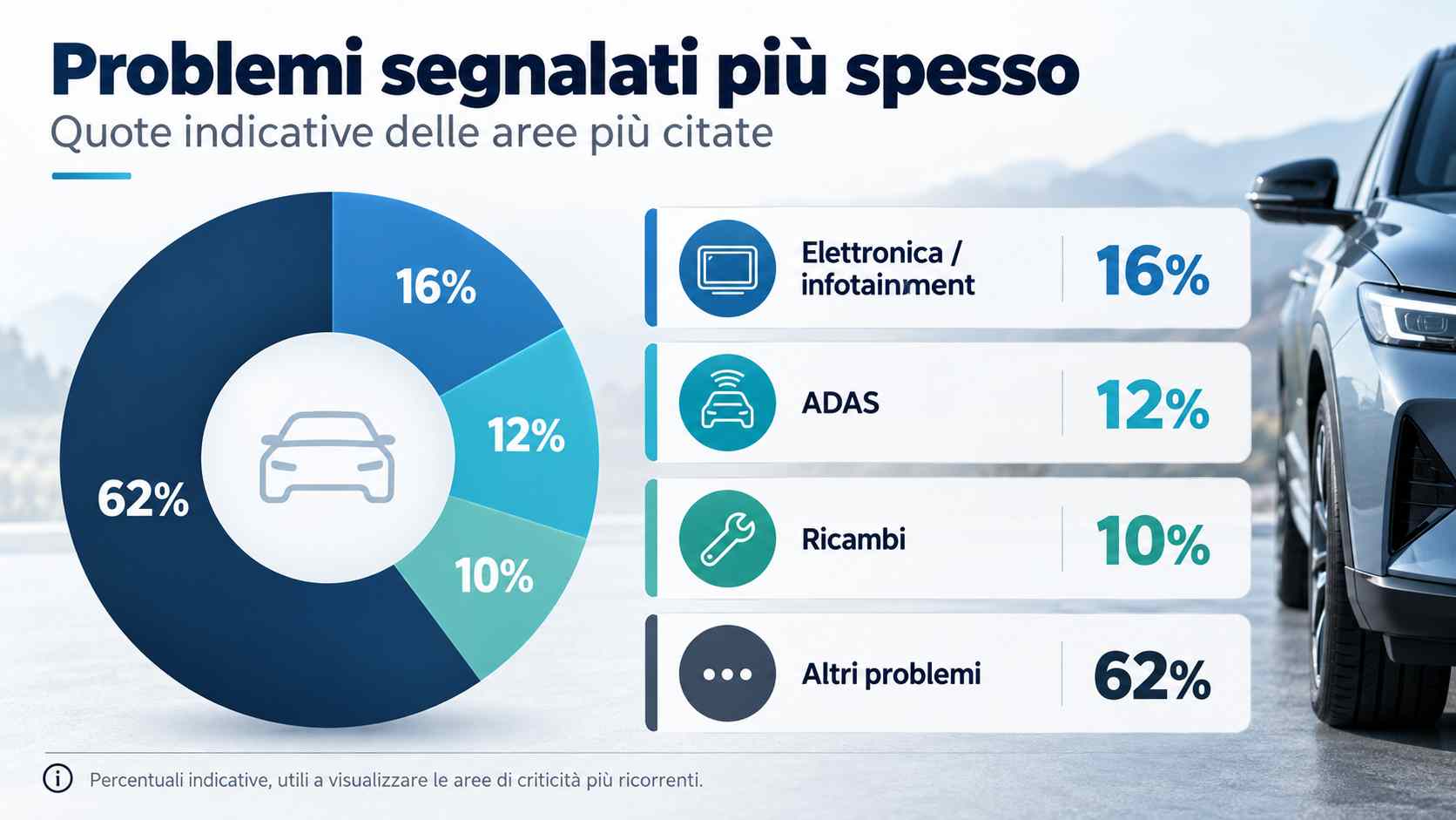 Infografica sui problemi automobilistici